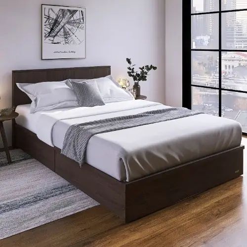 [寝台 シングル] フランスベッド 幅97.5糎 納める付き添い人 すのこ マットレス付き添い人 差し込み付き添い人 抽き出し付き添い人 防壁蝨目 抗菌 防臭 日本国産 ウォルナット柄 分かりやすい 今めかしい フランスベッド 低ホルムアルデヒド