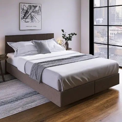[ベッド シングル] フランスベッド 幅97.5cm マットレスベッド マットレス付き 連結可能 脚付き コンセント付き 防ダニ 抗菌 防臭 日本国産 ウォルナット柄 シンプル モダン フランスベッド 低ホルムアルデヒド