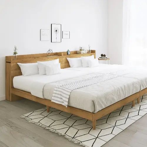 すのこベッド シングル・セミダブル・ダブル・クイーン EMOOR（エムール） すのこベッド ベッドフレーム シングル セミダブル