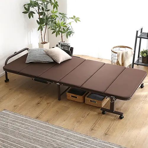 楽天市場】[ベッド シングル] 幅90.5cm 折りたたみ キャスター付き