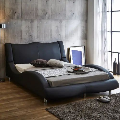 楽天市場】ベッド ダブルベッド ダブルサイズ モダンデザイン 高級感