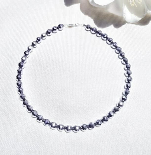高級品質テラヘルツ 8ｍｍミラーカットネックレス キラキラ128面カット 【選べる金具・選べる長さ】公的機関で品質検査済み 安心 健康ネックレス｜生はちみつビーイング　山梨特産品