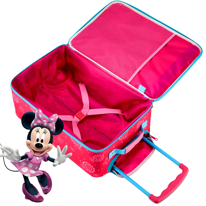 ソフト ミニーマウス キャリーケース 子供 女の子 乗用玩具 グッズ ディズニー チャイルドシート キャリーバッグ 旅行 おもちゃ トランク スーツ ケース キッズ あす楽対応 アメリカベビー 子供服 雑貨bee8disney 遠足 かばん 機内持ち込み キャリー キャラクター