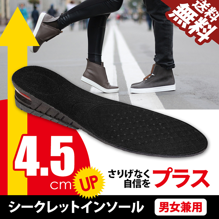 格安人気 シークレットインソール 中敷き 黒 調節可能 エアインソール インソール 靴ベラ