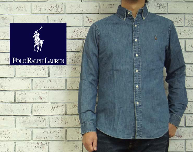 polo denim button down