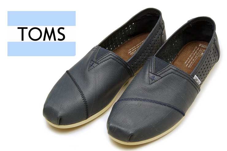 toms leather slip on