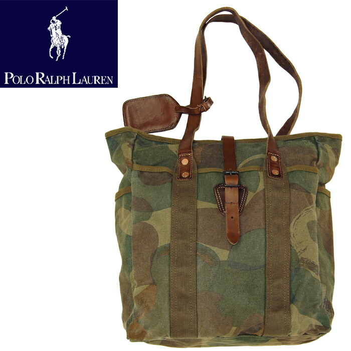 ralph lauren camo tote bag