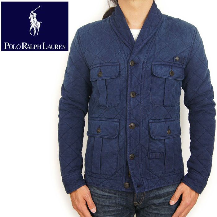 ラルフローレン POLO Ralph Lauren キルティング ショールカラー スウェット ジャケット