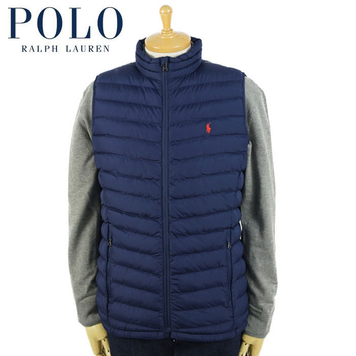 navy blue polo vest