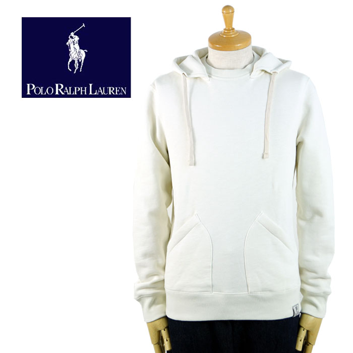 新品 Polo Ralph Lauren ツートン 後付け パーカー M 霜降りグレー×ネイビー プルオーバー スウェット フーディー ラルフローレン RRL 