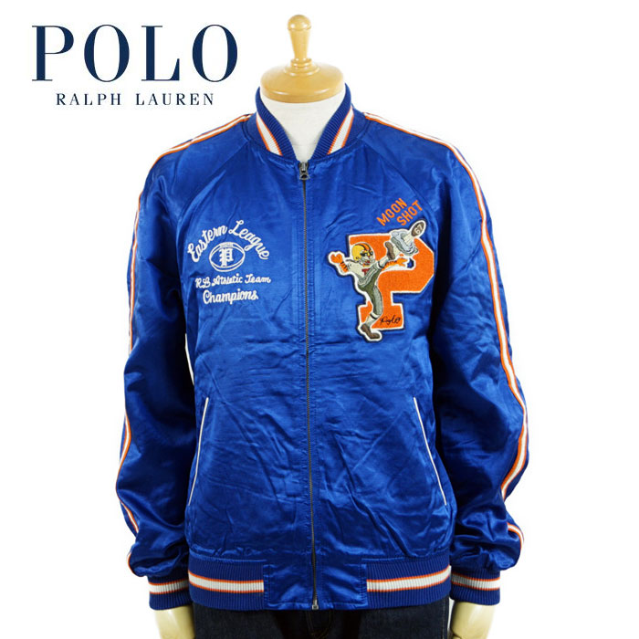 スタジャン Polo Polo Sale Big Lauren サテン Lauren ブルー ｂｅｅｆnewyear Ralph ブルーメンズファッション ラルフローレン