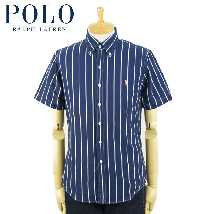 ralph lauren navy short sleeve shirt