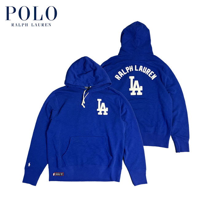 ラルフローレン POLO Ralph Lauren ドジャース スウェット フーディ 前V パーカー MLB Dodgers Fleece Hoodie ブルー|BEEF