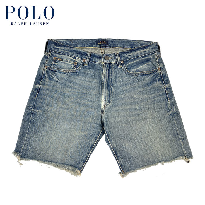美品　ラルフローレン　クラッシュ加工　ショートパンツ　32インチ　ラルフ 楽天市場】Polo Ralph Lauren メンズ ライトウォッシュ デニム