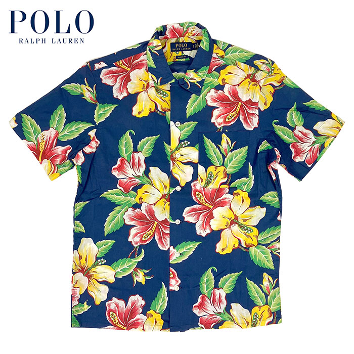 ラルフローレン ハワイアンプリントポロシャツＬ美品 prm-ss-085.jpg