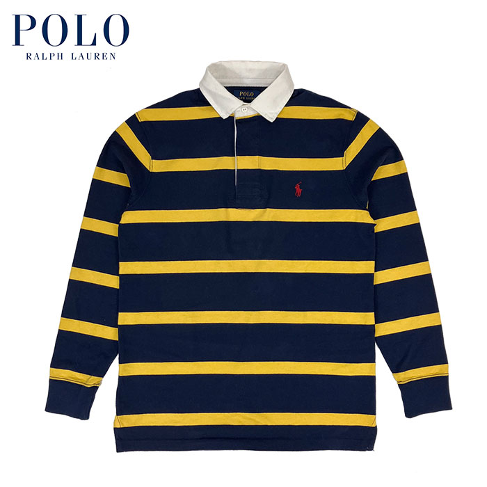 新品　Polo Ralph Lauren クラシックフィット ラガーシャツ L クラシック フィット ストライプド ジャージー ラグビー シャツ