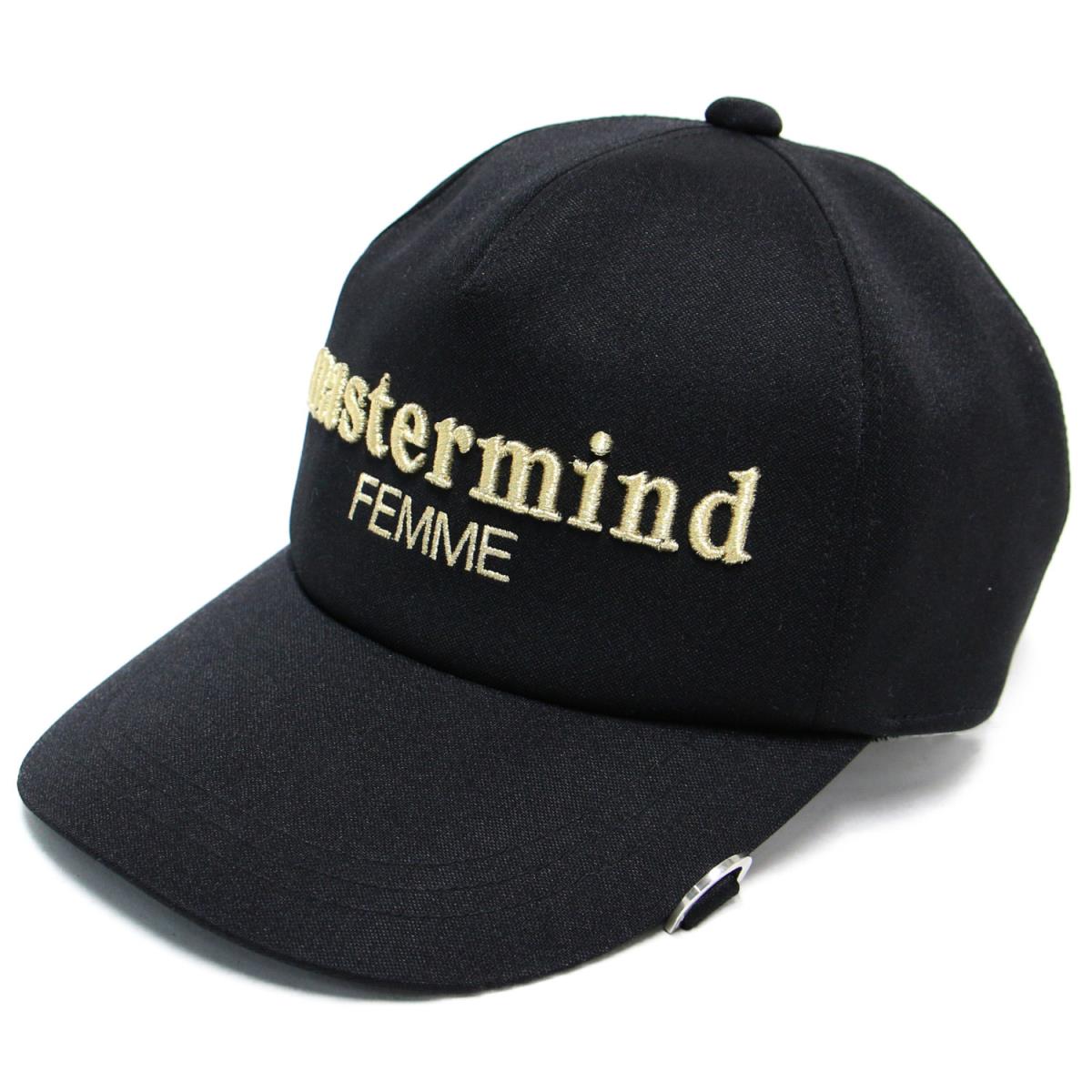 Mastermind Japan 主公マインドジャパン Femme ファム 被笠 組長 ロゴタイプ 刺しゅう ユニセックス 男女兼用 ポリエステル 真っ黒 下手人 レディース 中古 美品 K2991 マスターマインドジャパン ファム 帽子 キャップ 大供女流 ドレスアップ かわ麗しい かっこいい 妻