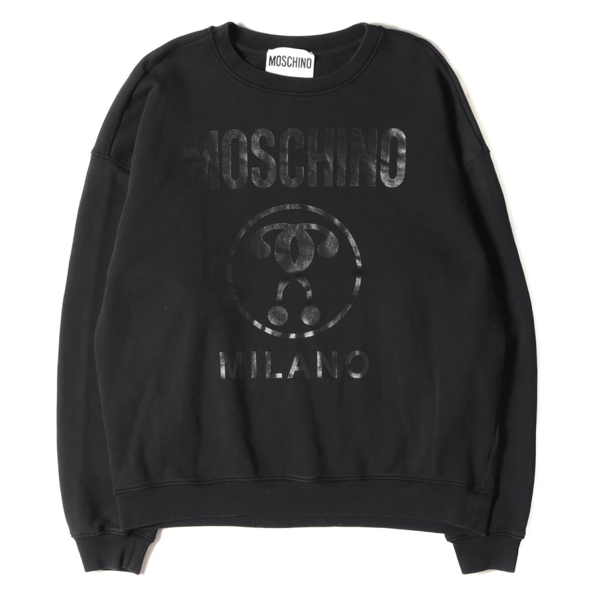 Moschino モスキーノ スエット ブランドロゴタイプ 捩り大きさ スウェット スウェットシャツ Sweatshirt Mit Logo Print 真っ黒 56 メンズ 中古 K3008 モスキーノ ブランドロゴ オーバーサイズ スウェット 徐徐 ビッグサイズ Resltd Co Il