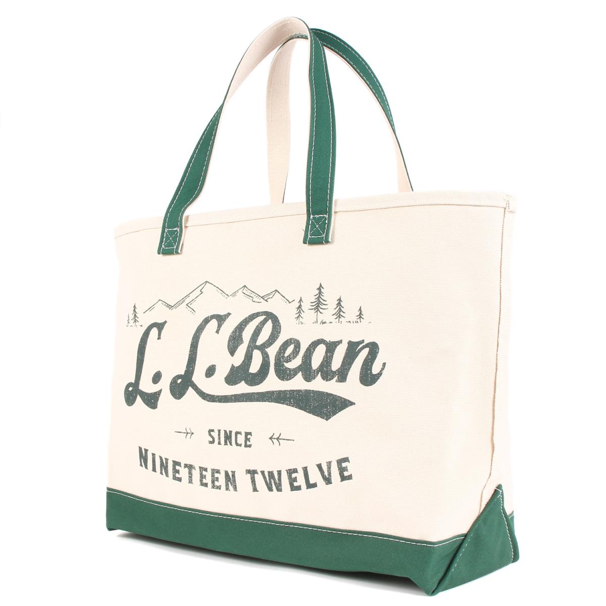 L L Bean エルエルビーン バッグ 19ss ブランドロゴ プリント キャンバス トートバッグ Graphic Boat And Tote オフホワイト メンズ 中古 美品 K3024 Psicologosancora Es