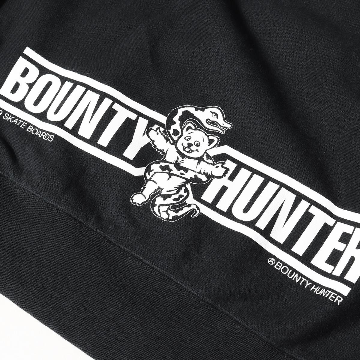 Bounty Hunter バウンティーハンター スウェット T19 イラスト プリント クルーネック スウェット トレーナー 長袖 ブラック L メンズ 中古 K3026 Brandingidentitydesign Com