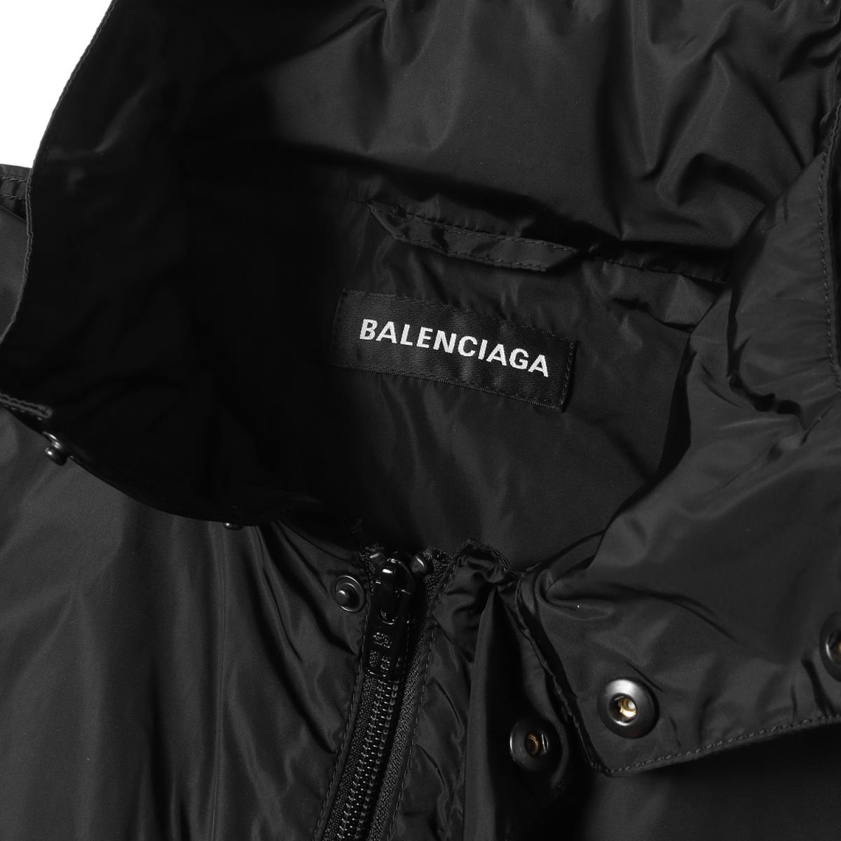 Balenciaga バレンシアガ ジャケット aw 青山店リオープン記念限定 バック ブランドロゴ レインジャケット ブラック M メンズ 中古 K3028 septicin Com