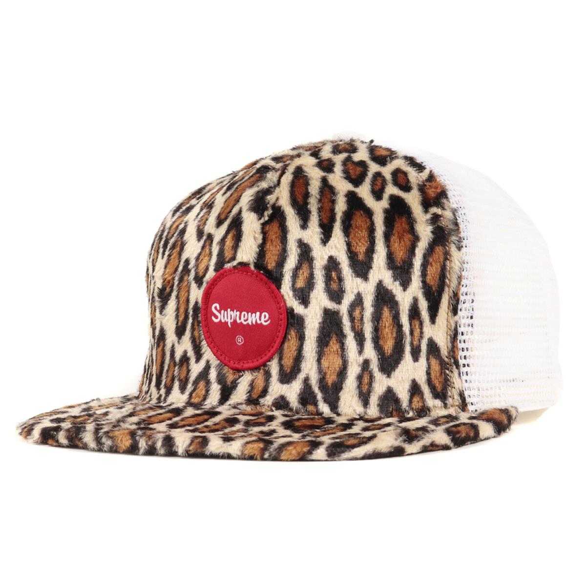 Supreme シュプリーム キャップ ss レオパード 柄 フェイクファー メッシュキャップ Leopard Mesh Back 5 Panel レオパード ホワイト メンズ 中古 K3041 Bouncesociety Com