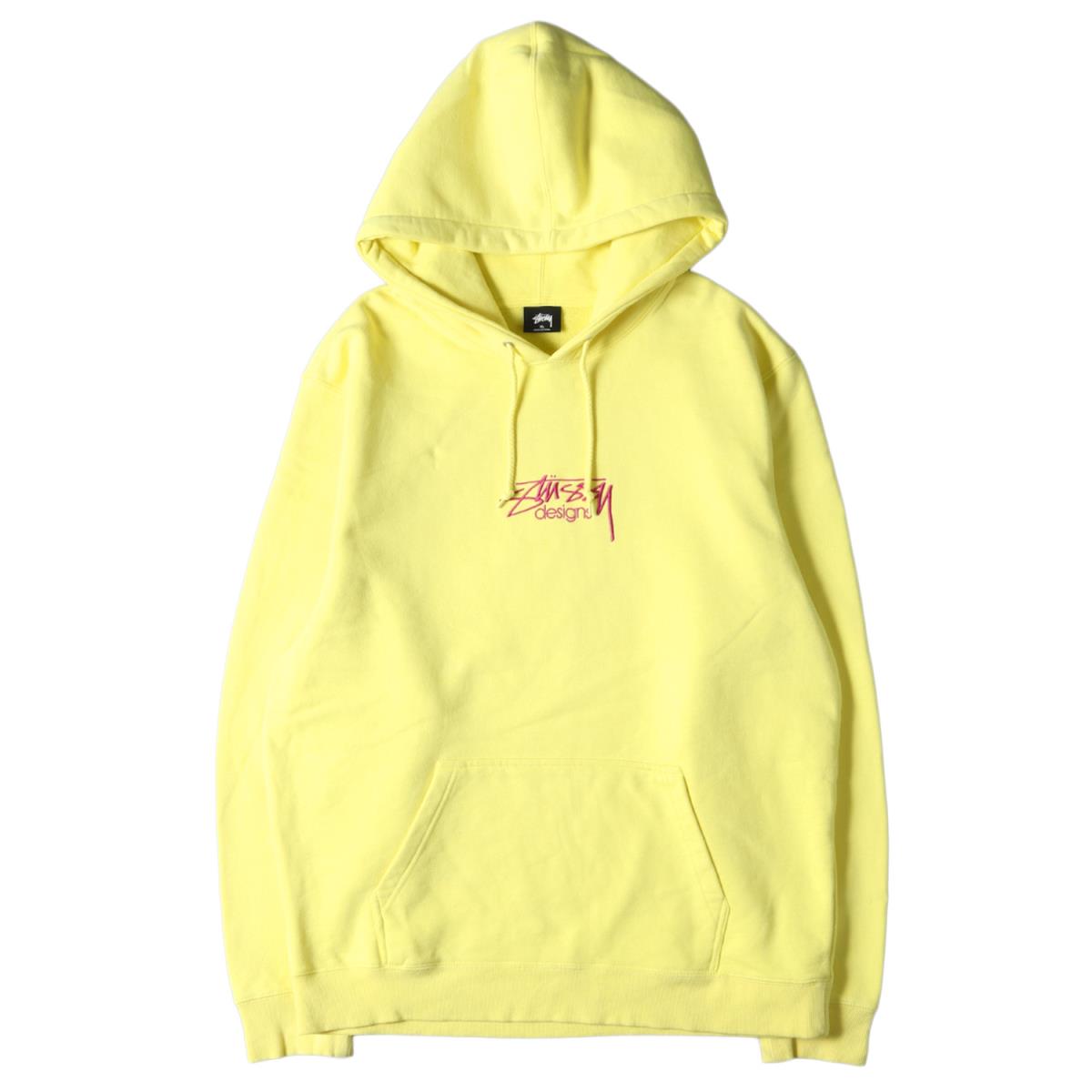 Stussy ステューシー パーカー 19aw ブランドロゴ 刺繍 プルオーバー スウェットパーカー Design App Hood イエロー Xl メンズ 中古 K3041 Andapt Com