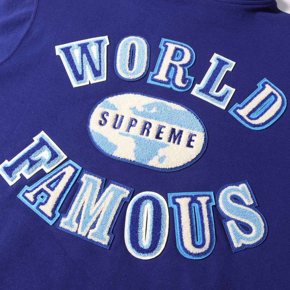 Supreme シュプリーム パーカー ワッペン ジップ スウェットパーカー World Famous Zip Up Hooded Sweatshirt ss ダークロイヤル M トップス メンズ 中古 美品 K3142 Fitolab Com Br