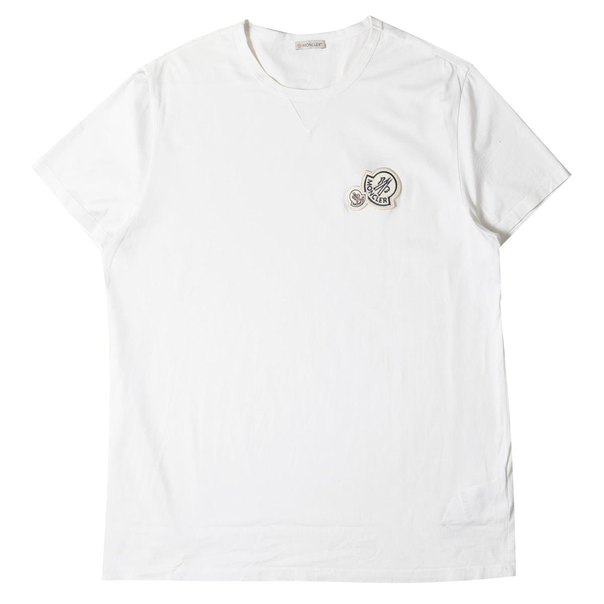 【楽天市場】MONCLER モンクレール Tシャツ ワッペン付き クルーネックTシャツ MAGLIA T-SHIRT 19SS ホワイト 白