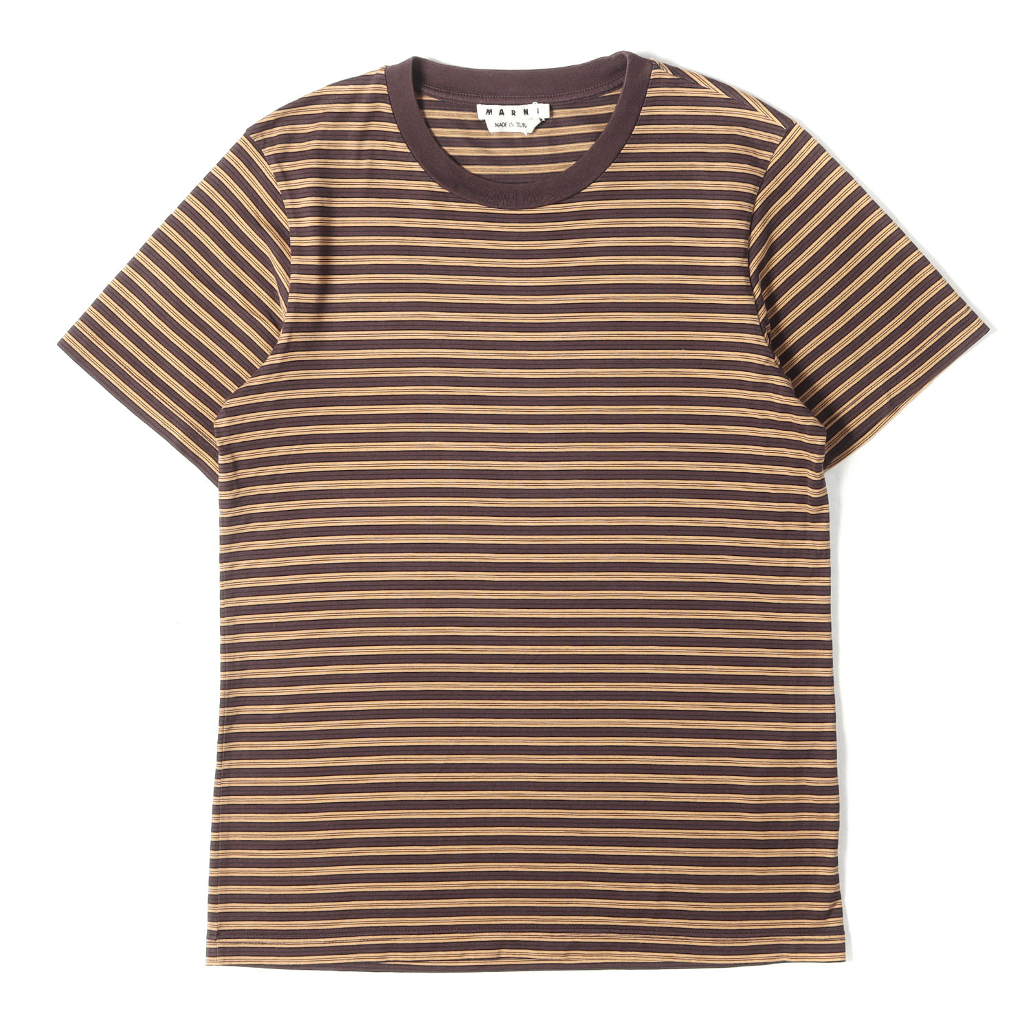 MARNI マルニ プルオーバー 赤銅色系 大きさ:44 | 20SS マルチ間借り人 リンガーネック プルオーバー (S/S T-SHIRT) | トップス カットソー 半袖【メンズ】【中古】【K4844】