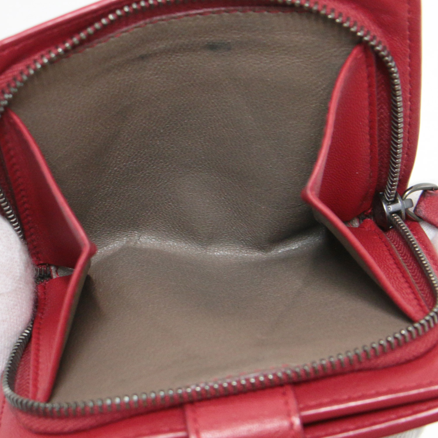 魅了 BOTTEGA VENETA ボッテガヴェネタ 財布 2つ折り財布 レッド 赤 ...