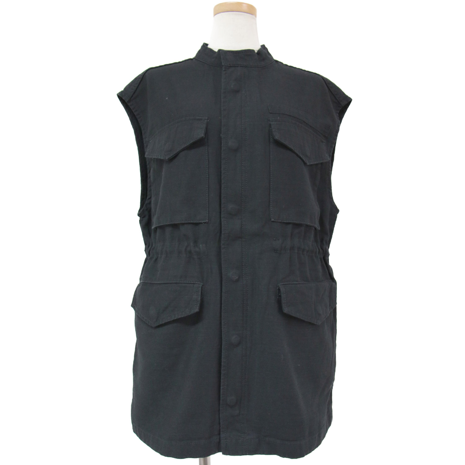 【楽天市場】FORK&SPOON フォークアンドスプーン ベスト 22秋冬 ブラック 黒 1 スタンドカラー オーバーサイズ ミリタリー