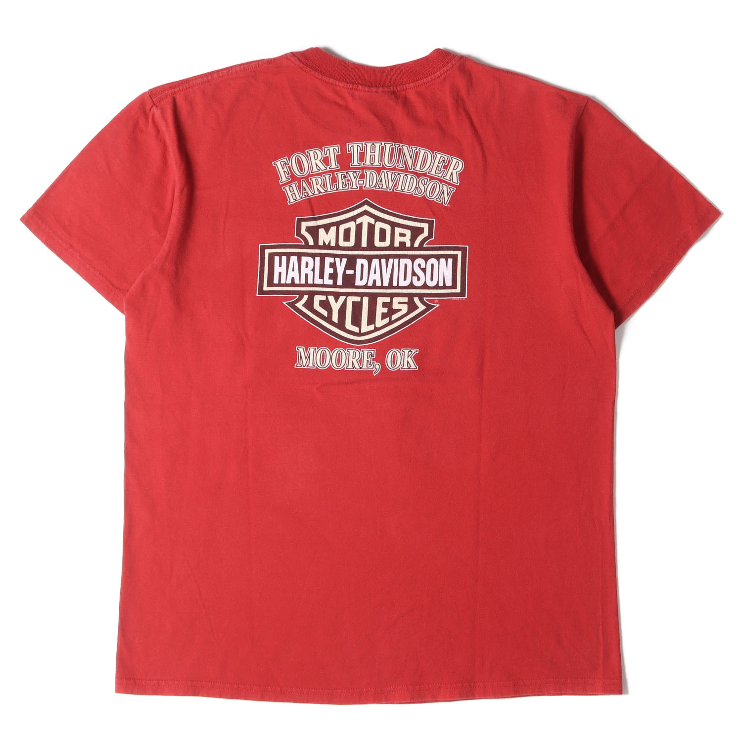 【楽天市場】HARLEY-DAVIDSON ハーレーダビッドソン Tシャツ 00s ムーア限定 ポケット ウイング ロゴ クルーネック T ...