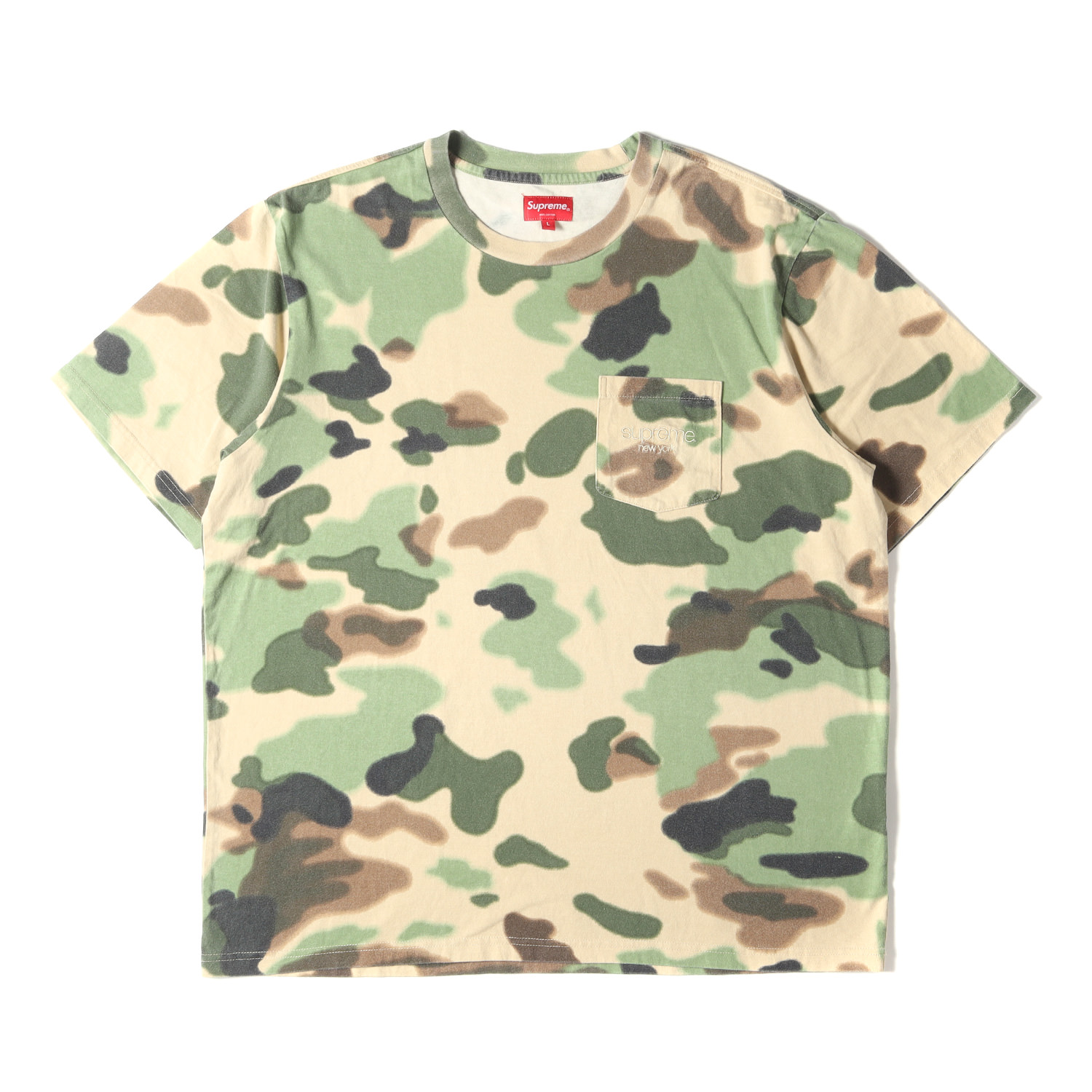 Supreme シュプリーム Tシャツ サイズ:L ウッドランドカモ 柄 ポケット