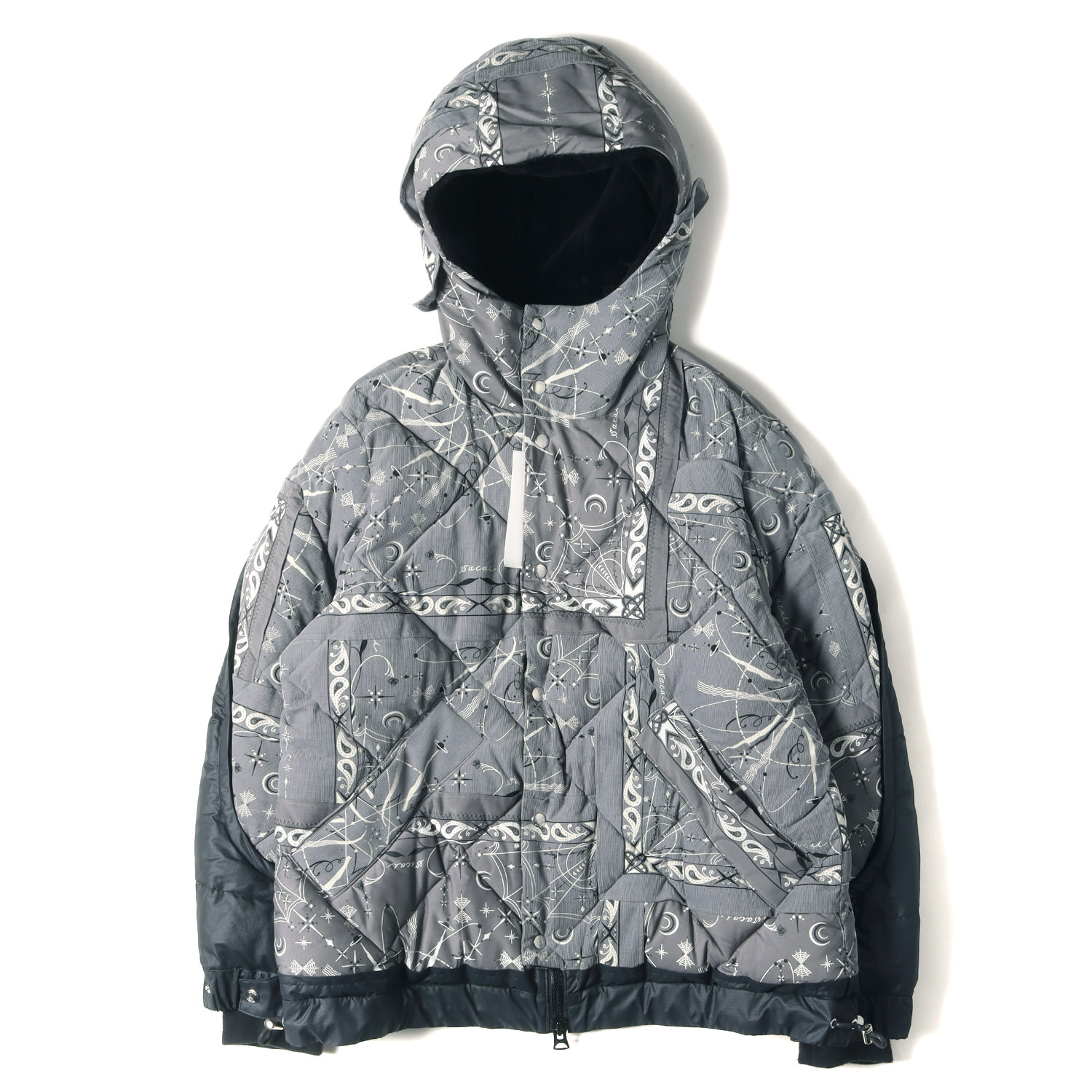 【美品】Sacai 、Dr.Woo バンダナプリント ジャケットMA-1 sacai - SACAI Dr.WOO バンダナ ma-1 ブルゾン サカイ 総柄の