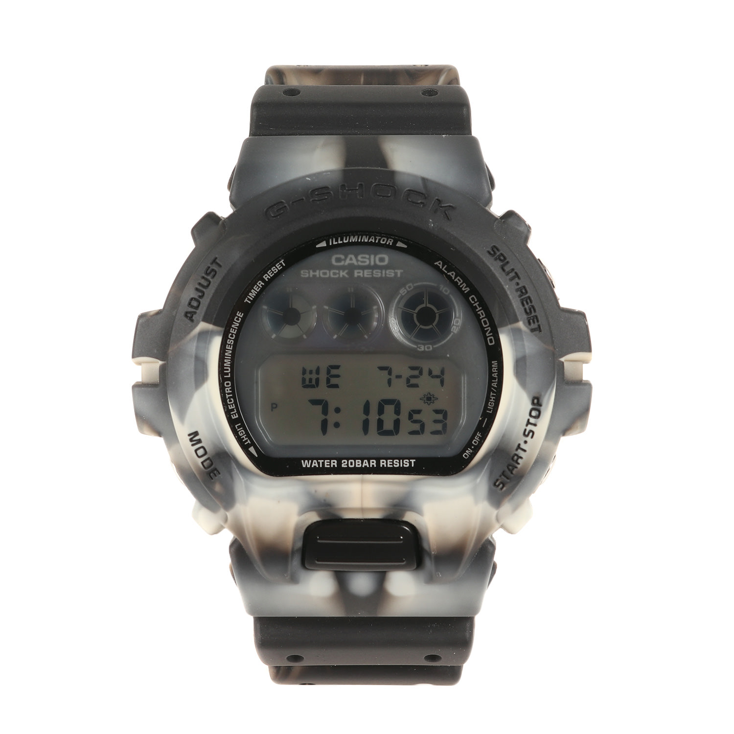 G-SHOCK ジーショック DW-6900MC-7JF ジャミンカラー マーブル 腕時計 ウォッチ ブラック ホワイト系 黒白 CASIO カシオ【メンズ】【中古】【美品】【K4746】