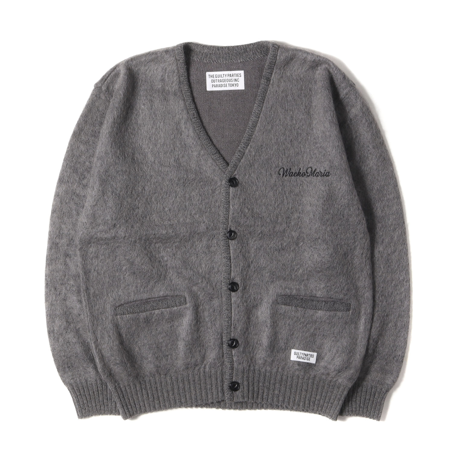 【楽天市場】WACKO MARIA ワコマリア カーディガン サイズ:S 23AW ロゴ刺繍 モヘヤ ニットカーディガン MOHAIR KNIT  CARDIGAN グリーン トップス セーター【メンズ】【K4261】 : ブランド古着のBEEGLE by Boo-Bee