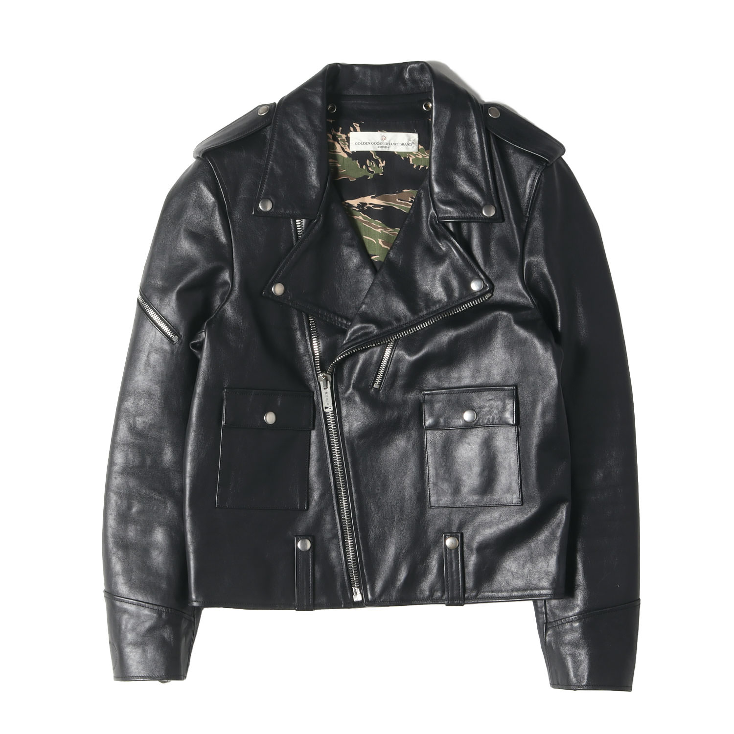 【美品】ハナチチゴールデングース　ラムレザーシングルライダースジャケット 楽天市場】GOLDEN GOOSE ゴールデン グース 17SS ダブル