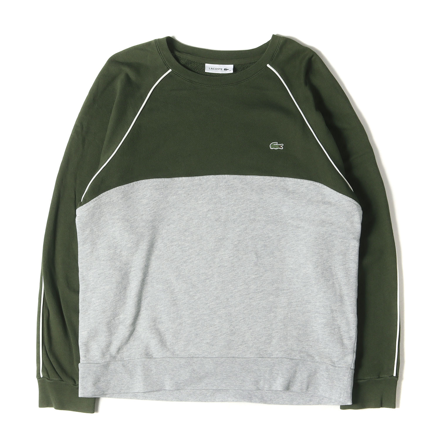 LACOSTE ラコステ　スウェット　トレーナー　ワンポイント刺繍　メンズ　古着 LACOSTE ラコステ トレーナー メンズ プレミアムスウェット
