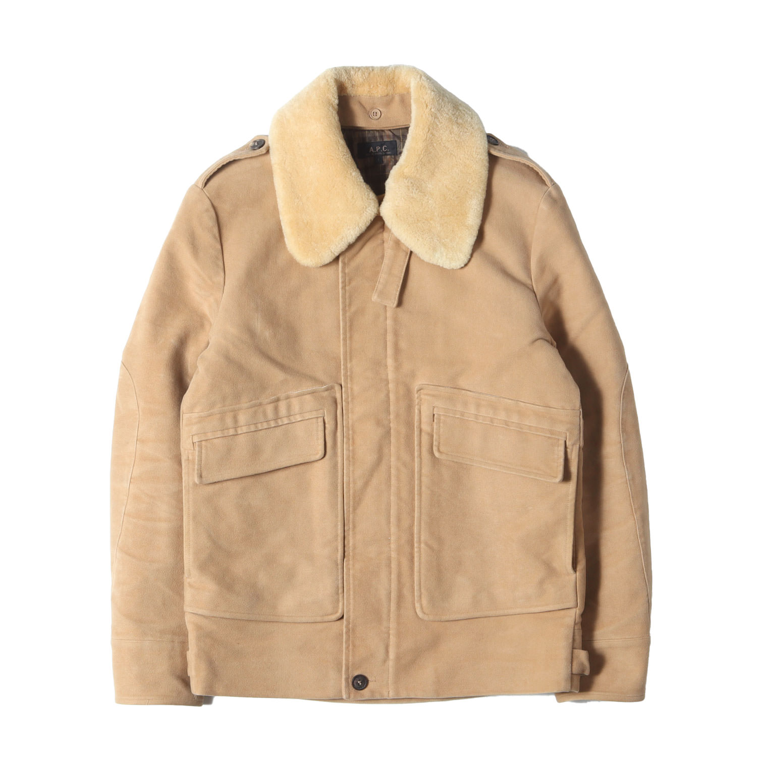 A.P.C. ブラウン ボア襟 ジャケット　アーペーセー　ブルゾン 2025年最新】apc ボアジャケットの人気アイテム - メルカリ