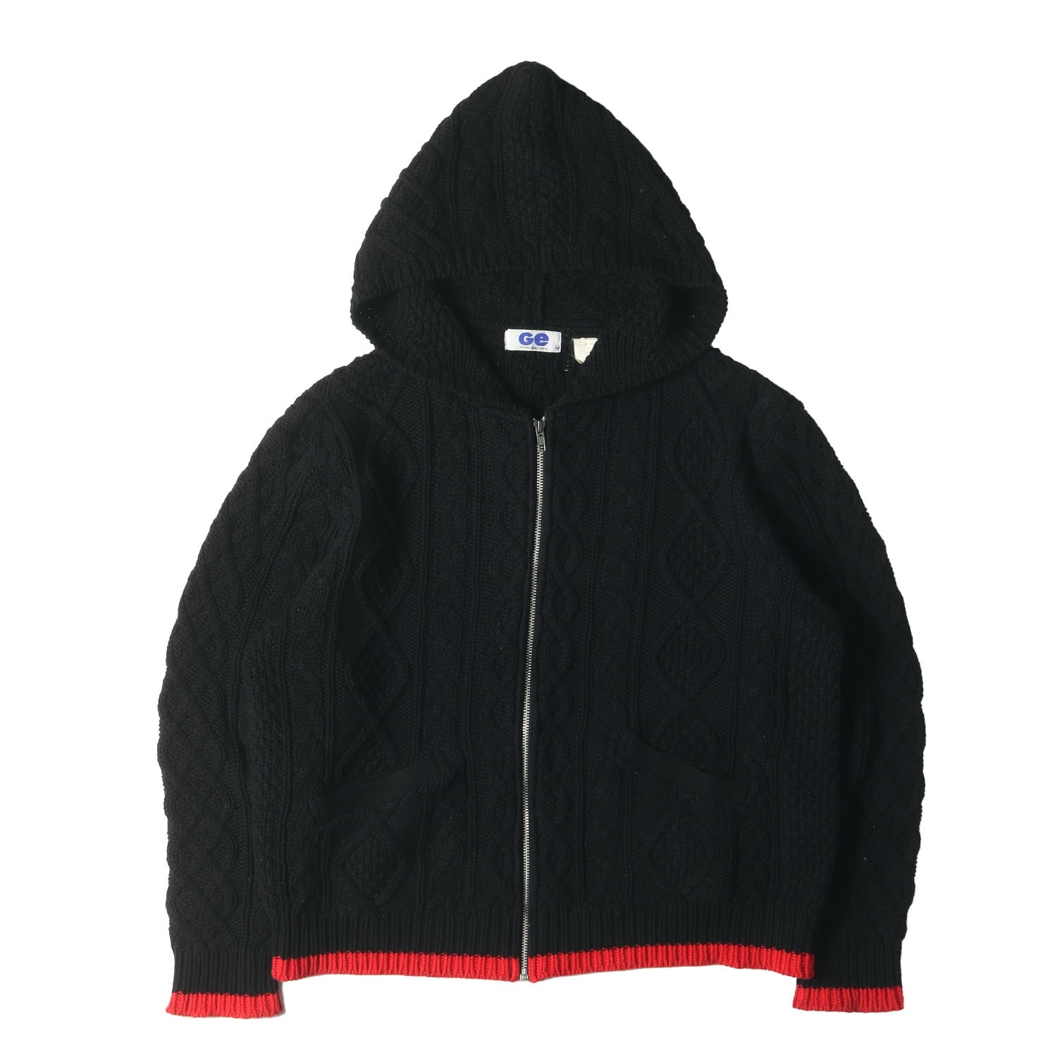 グッドイナフ フィッシャーマン ニットパーカー M 美品 希少 初期90s『GOOD ENOUGH』藤原ヒロシ着用 GEタグライン入り