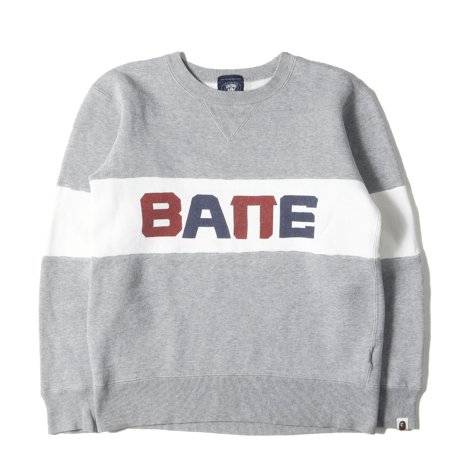 【A BATHING APE】名作 4面リバーシブル クルーネックスウェット M アベイシングエイプ A BATHING APE Tシャツ カットソー ロンT