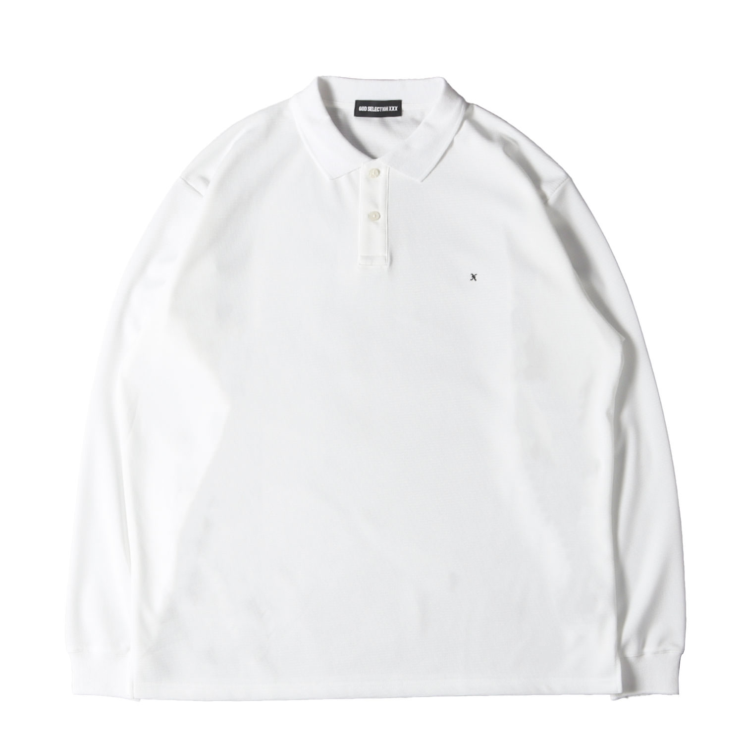 GOD SELECTION XXX ゴッド・セレクション・トリプルエックス ポロシャツ サイズ:XL / 4SS ジャージー ロングスリーブ ポロシャツ (LONG SLEEVE POLO SHIRT) / ホワイト 白 / トップス カットソー 長袖【メンズ】【中古】【新品同様】【K4792】