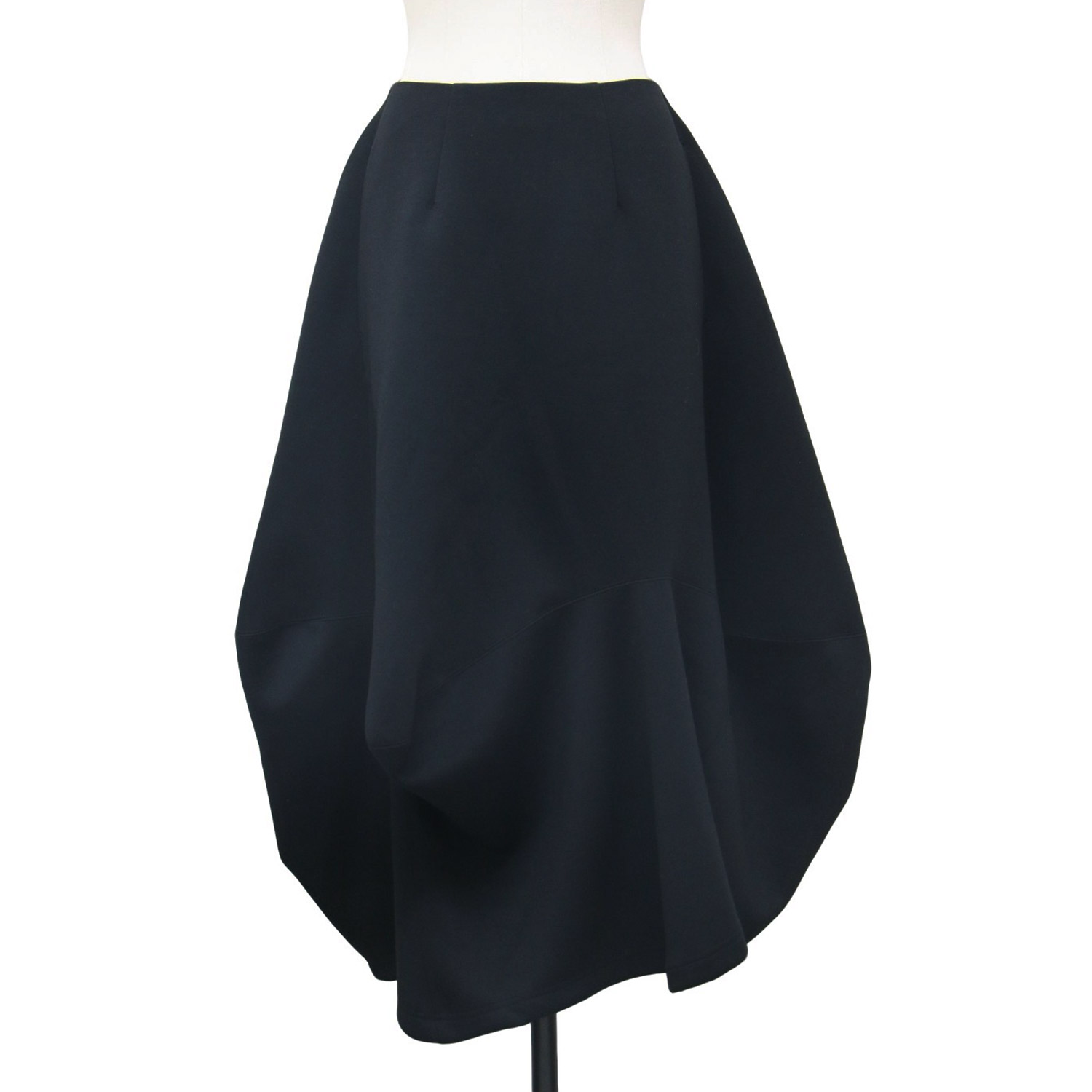 HERMES エルメス スカート ネイビー 紺 サイズ:36(S) / ラップデザイン  