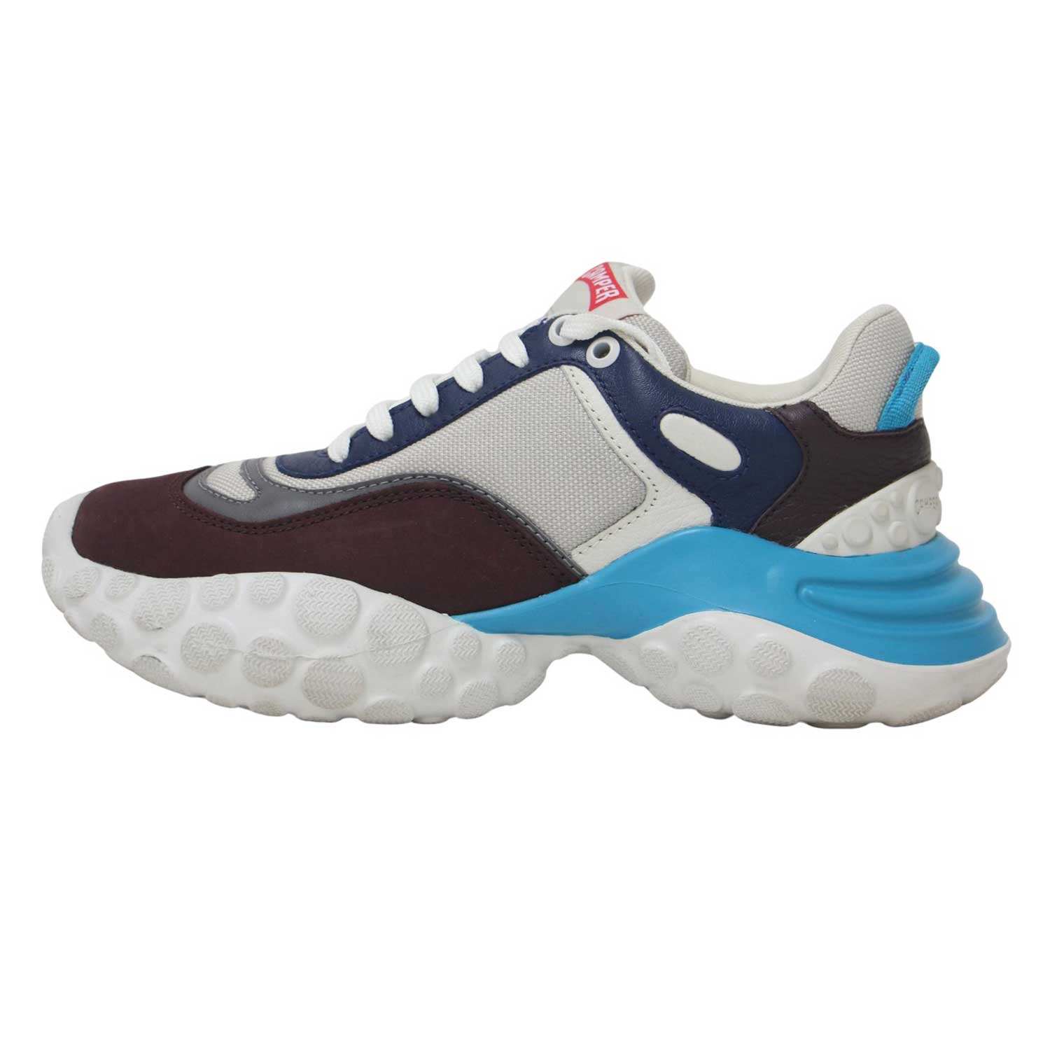CAMPER カンペール スニーカー ボルドー ネイビーッ ベージュ×ブルー サイズ:38(24.0cm) / PELOTAS MARS K201590-003 / ぺロータス マーズ ボリュームソール レースアップ / ローカット スニーカー シューズ 靴【レディース】【中古】【K4785】