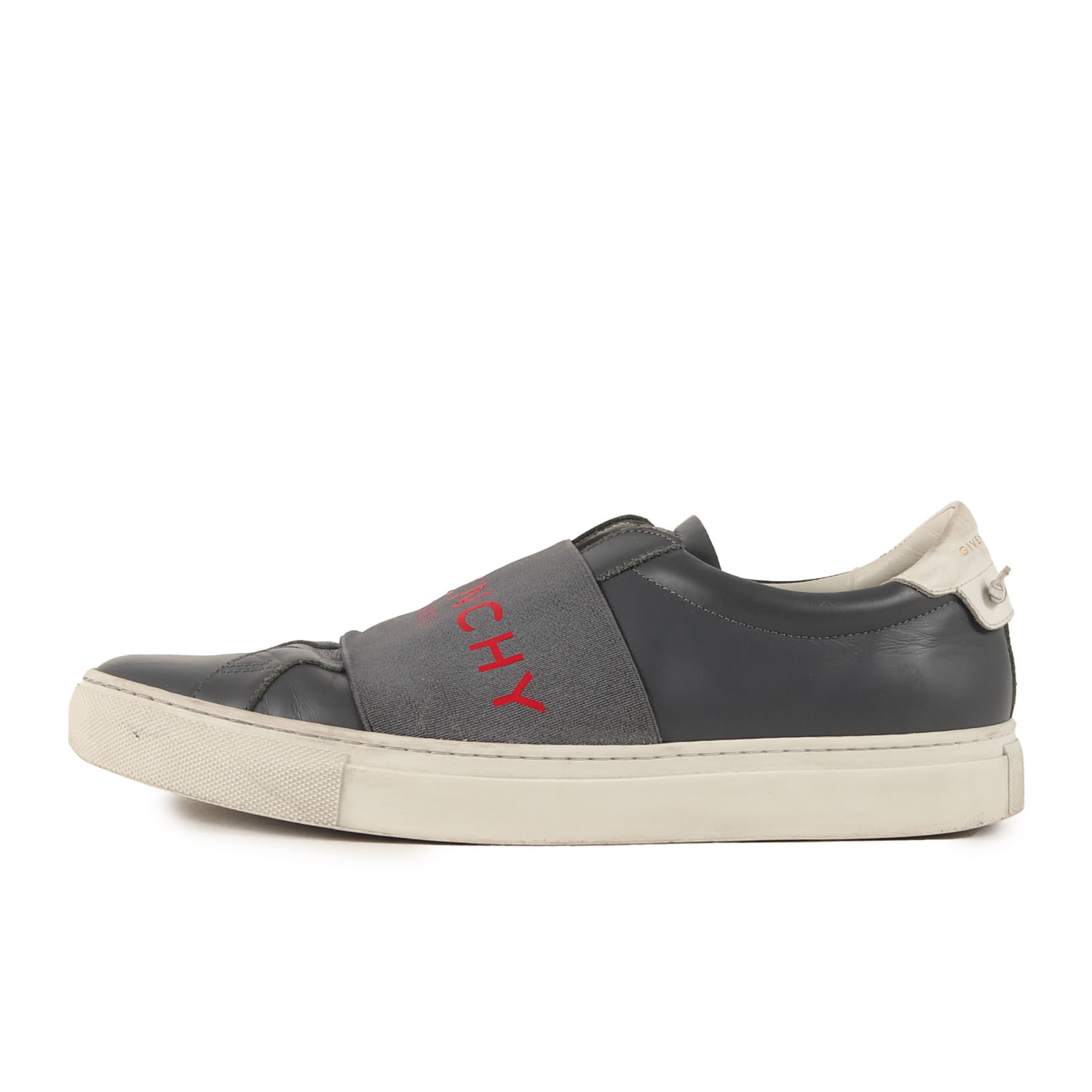 GIVENCHY ジバンシィ 大きさ:42(27.0糎) / ロゴタイプダンス楽隊 なめし革 スリッポン スニーカー (URBAN STREET SNEAKER BH0003H07H) / 薄墨色 / 置き目とり捨てる スニーカー シューズ 靴【メンズ】【中古】【K4746】