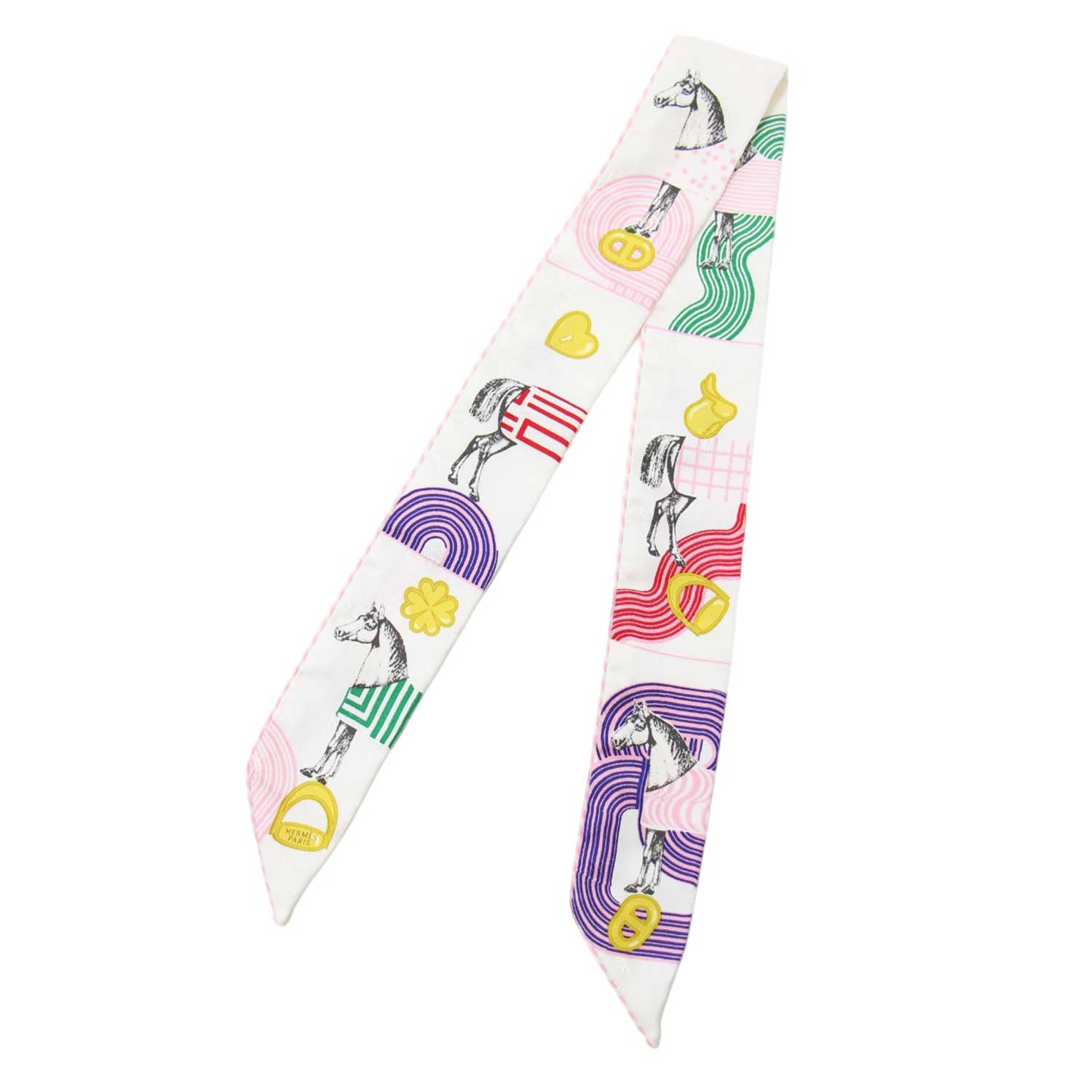 楽天市場】送料無料 本物 極美品 HERMES エルメス ツイリー シルク100