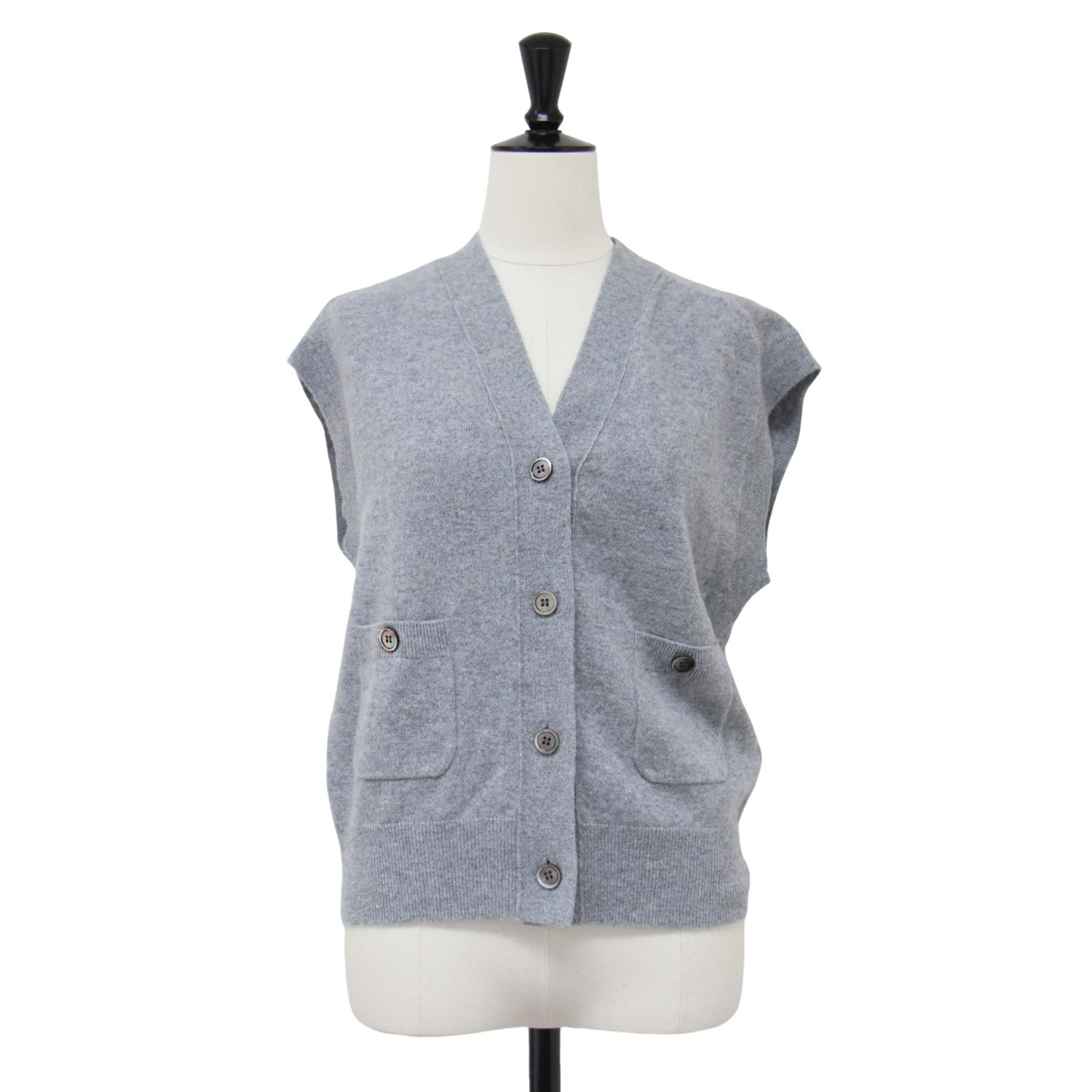 Spick&Span スピックアンドスパン ベスト グレー サイズ:38(M) | 24秋冬 カシミヤ コンパクト Vネック ベスト / ジレ | ニット ショート丈 | トップス セーター レイヤード【レディース】【中古】【K4664】 楽天市場】Spick&Span スピックアンドスパン ベスト グレー サイズ