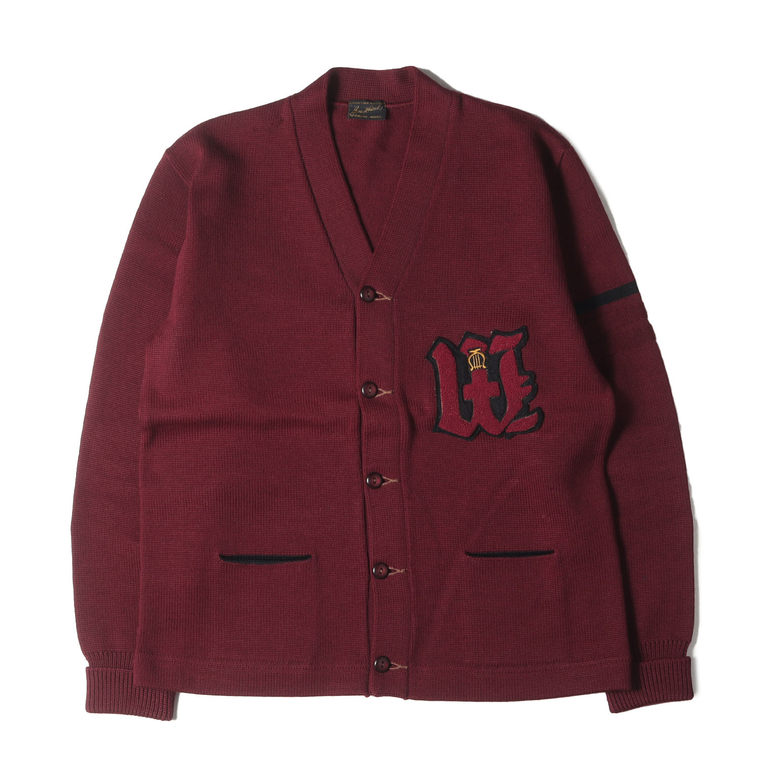 希少 極上 60s 70s XL ブラック アクリルカーディガン Amusant KK7123－16 カーディガン ブラック （S