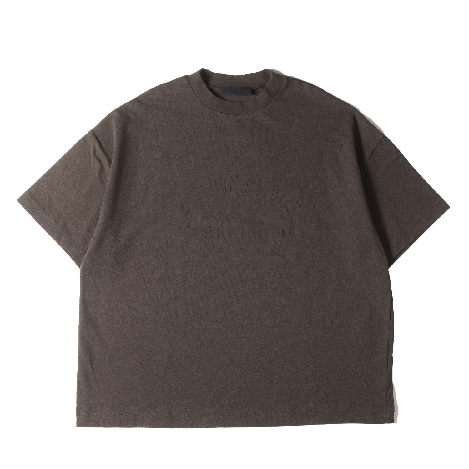 FEAR OF GOD フィアオブゴッド Tシャツ サイズ:L / 24SS FOG ESSENTIALS ブランドロゴ オーバーサイズ ヘビー クルーネック Tシャツ (Heavy Jersey Crewneck Tee) / ブラウン系 / トップス カットソー 半袖【メンズ】【中古】【K4888】|ブランド古着のBEEGLE by Boo-Bee